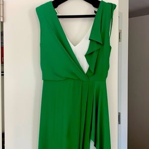 BCBGMAXAZRIA long green and white dress in XS